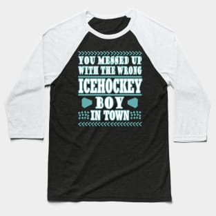 Ice Hockey Ice Stadium Ice Cream Bodycheck Puck Boys Baseball T-Shirt